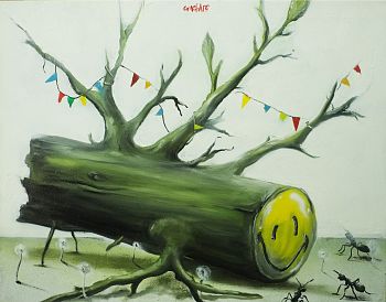 Зеленая ветка чуть удивилась